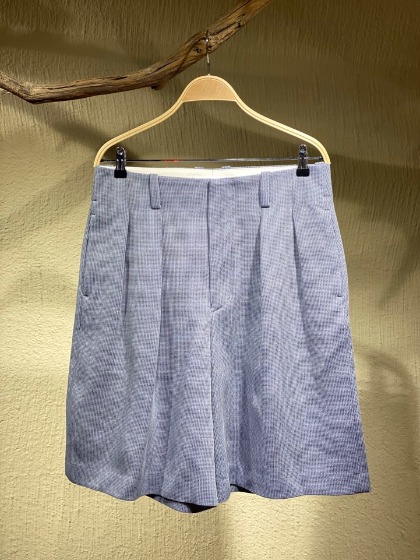 에토센스 Ethosens Double tucked shorts - Grey Blue
