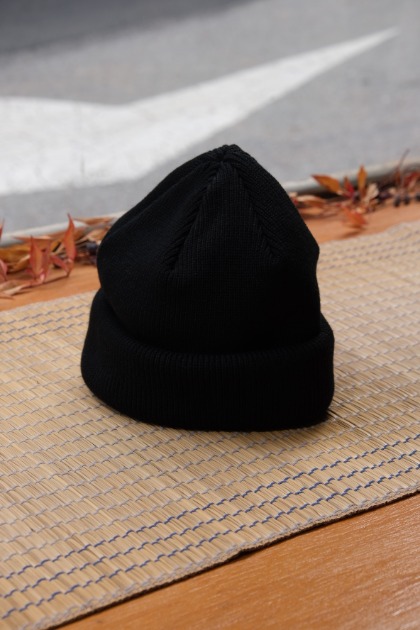 라칼 Racal Roll Knit Cap - Black