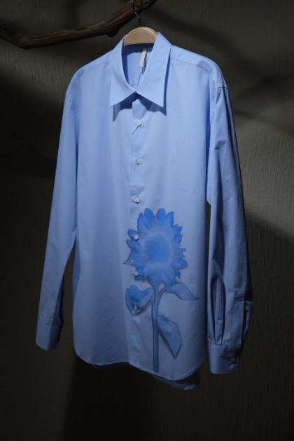 썬플라워 Sunflower - Adrian Flower Shirts - Vintage Sky Blue