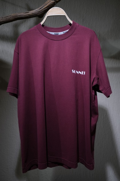 써네이 티셔츠 Sunnei Mini Logo T-shirts - Wine
