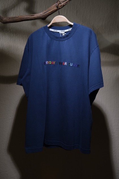 써네이 티셔츠 Sunnei CLASSIC TSHIRT EIWS - Navy Blue