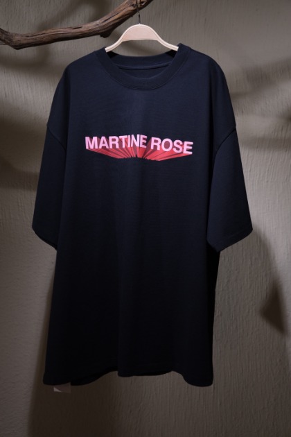 마틴 로즈 Martine Rose - LOGO OVERSIZED T-SHIRT- Black