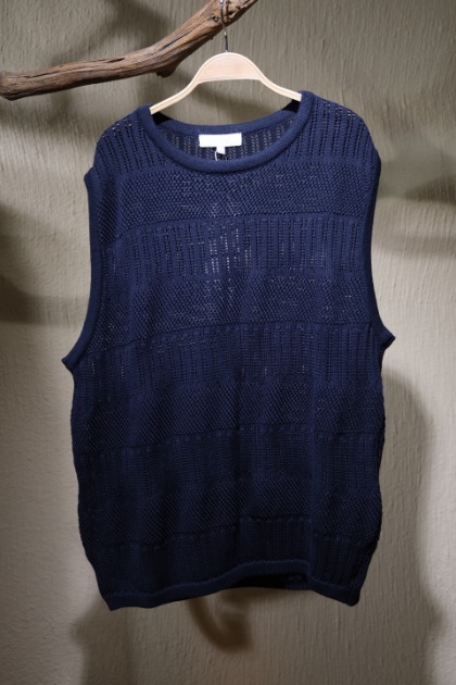 엠에프펜 Mfpen - Typo Knit Vest - Midnight
