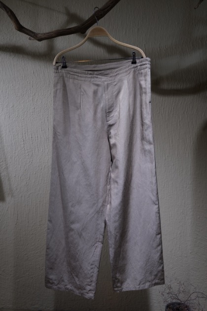 플라넬 Phlannel Cotton Cupro Linen Wide Easy Trousers - Beige