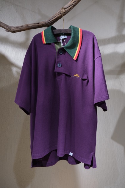 컬러 비콘 Kolor Beacon - Pinched Pique Over fit T-shirts - Purple