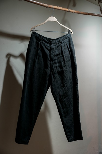 요코 사카모토 Yoko Sakamoto Wide Pants / Cotton + Linene - Black
