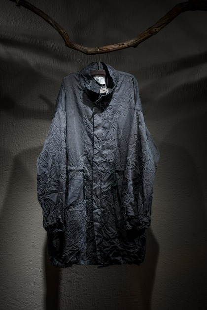 Digawel 디가웰 Loose coat (crease finish) - Grey