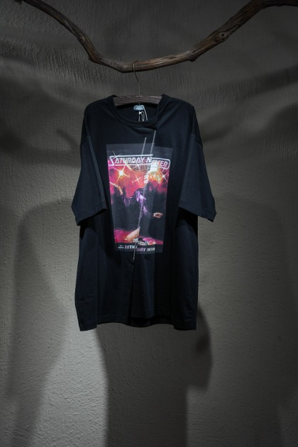 컬러 비콘 Kolor Beacon - Pinched T-shirts 24SBM-T09237 - Black