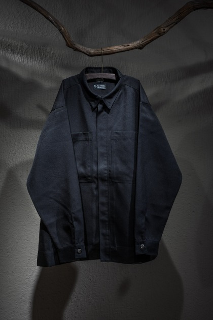 윌리 차바리아 Willy Chavarria - Zip Placket Long Sleeve Shirt - Black