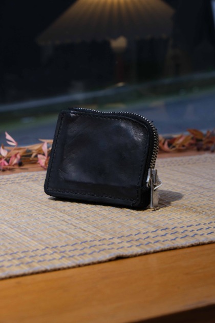 [Restock]구이디 GUIDI S02 Horse Leather Card Wallet - Black