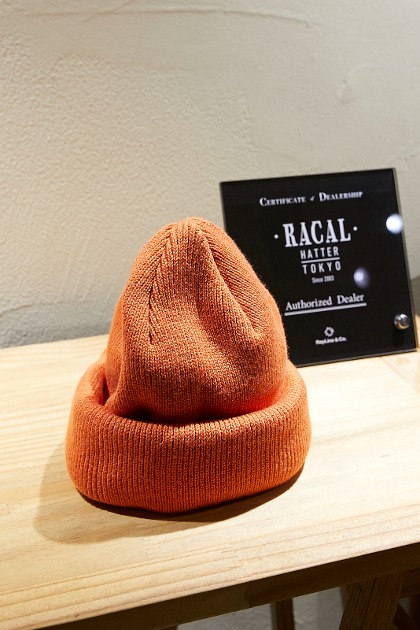 라칼 Racal Roll Knit Cap - Orange