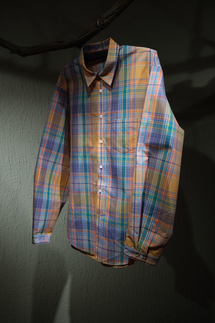 Digawel 디가웰 Shirt (generic)① Check  -  Orange check
