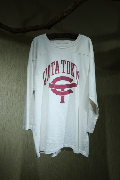 Ciota 시오타 - Suvin Cotton 12/-T-cloth Football 3/4 Sleeve T-shirt- Off White