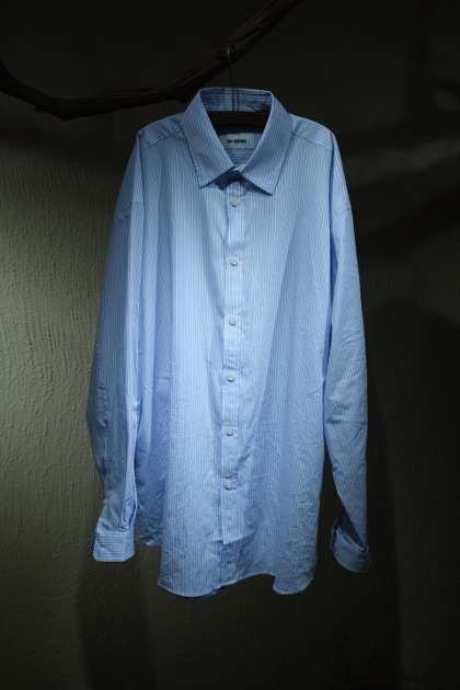 헤드 메이너 Hed Mayner Signature Buttoned Shirts - Sky Blue and White Stripes