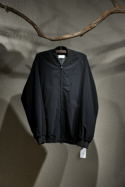 에이톤 도쿄 Aton Tokyo Stretch Woolly Nylon Flight Jacket - Black