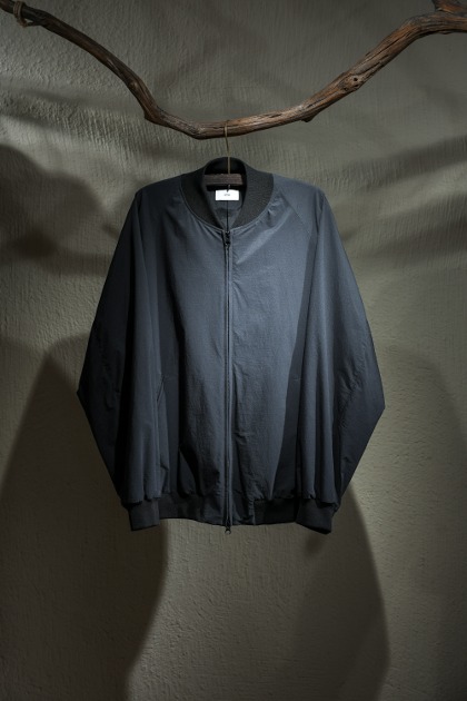 에이톤 도쿄 Aton Tokyo Stretch Woolly Nylon Flight Jacket - Charcoal Grey