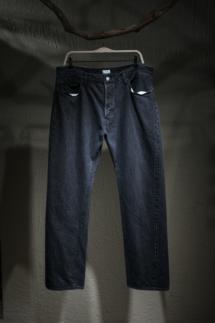 Ciota 시오타 - Suvin Cotton Straight 5 Pocket Pants - Medium Black
