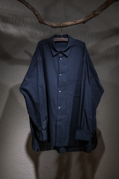 우루 도쿄 URU Tokyo - Regular Collar L/S Shirts - D.Navy